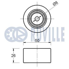Spannrolle, Keilrippenriemen von RUVILLE