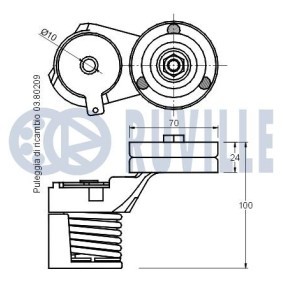 Spannarm, Keilrippenriemen 55592 von RUVILLE günstig für 10,52 € online kaufen