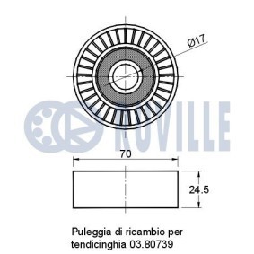 Umlenkrolle, Zahnriemen 55773 von RUVILLE günstig für 15,52 € online kaufen