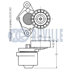 Spannrolle, Zahnriemen 55801 von RUVILLE günstig für 7,14 € online kaufen