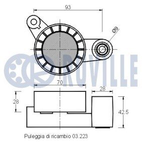 Spannrolle, Keilrippenriemen 55904 von RUVILLE günstig für 51,38 € online kaufen