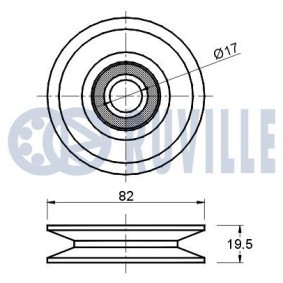 Umlenkrolle, Zahnriemen 55907 von RUVILLE günstig für 13,84 € online kaufen