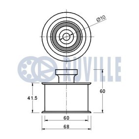 Umlenk- / Führungsrolle, Keilrippenriemen 55952 von RUVILLE günstig für 10,63 € online kaufen