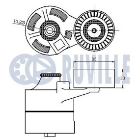 Umlenkrolle, Zahnriemen 56610 von RUVILLE günstig für 26,23 € online kaufen
