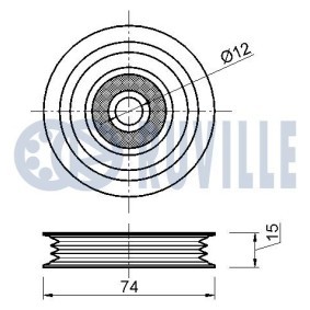 Spannrolle, Zahnriemen 56613 von RUVILLE günstig für 29,51 € online kaufen