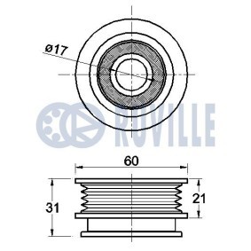 Spannrolle, Zahnriemen 57320 von RUVILLE günstig für 23,61 € online kaufen