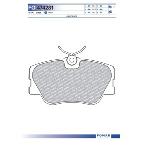 Bremsbeläge für MERCEDES-BENZ von FOMAR Friction