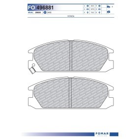 Compre Pastilhas de travão da FOMAR Friction FO 496881 a um preço baixo por 22,58 €