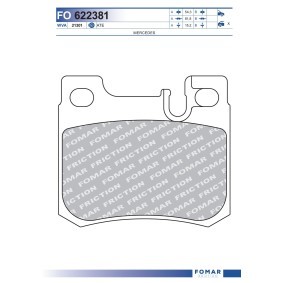 Bremsbeläge FO 622381 von FOMAR Friction günstig für 15,88 € online kaufen