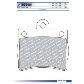 Bremsbeläge FO 653681 von FOMAR Friction günstig für 16,05 € online kaufen