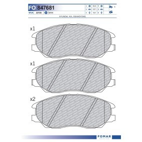 Köp Bromsbelägg av FOMAR Friction FO 847681 till det låga priset 510,21 kr