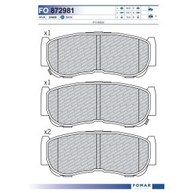Köp Bromsbelägg av FOMAR Friction FO 872981 till det låga priset 388,68 kr