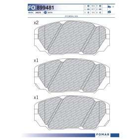 Bremsbeläge FO 899481 von FOMAR Friction günstig für 26,31 € online kaufen