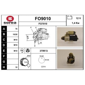 Köp Startmotor av SNRA FO9010 till det låga priset 2204,47 kr