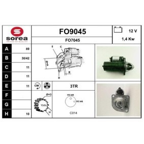 Acquista Motorino avviamento da SNRA FO9045 a buon mercato per soli 163,07 €