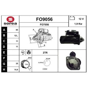 Köp Startmotor av SNRA FO9056 till det låga priset 3269,69 kr