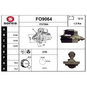 Köp Startmotor av SNRA FO9064 till det låga priset 1676,46 kr