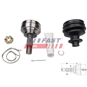 Compre Junta homocinética de FAST online para BERLINGO Camião de plataforma/chassis (B9) a preços moderados