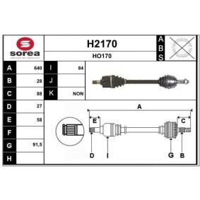 Antriebswelle H2170 von SNRA günstig für 226,17 € online kaufen