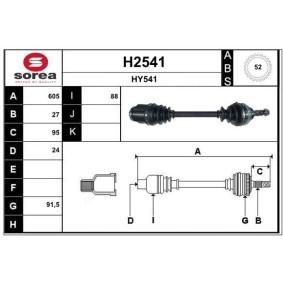 Antriebswelle H2541 von SNRA günstig für 157,26 € online kaufen