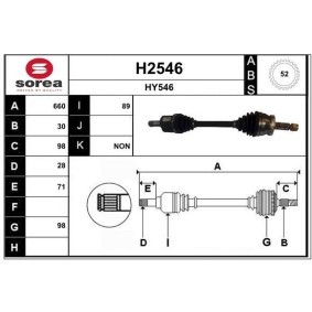 Antriebswelle H2546 von SNRA günstig für 200,65 € online kaufen