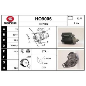 Anlasser HO9006 von SNRA günstig für 154,02 € online kaufen
