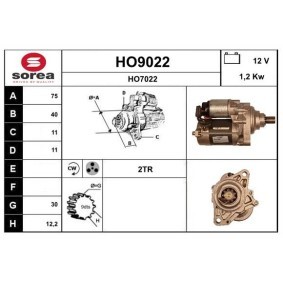 Anlasser HO9022 von SNRA günstig für 230,81 € online kaufen