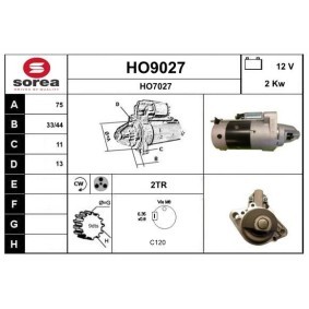 Anlasser HO9027 von SNRA günstig für 445,67 € online kaufen