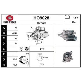 Anlasser für HONDA von SNRA