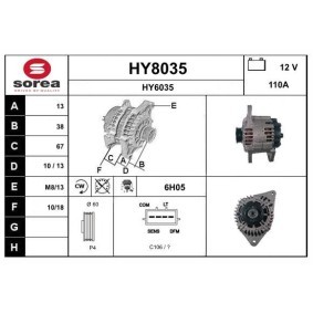 Lichtmaschine HY8035 von SNRA günstig für 233,67 € online kaufen