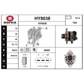 Lichtmaschine HY8038 von SNRA günstig für 240,52 € online kaufen