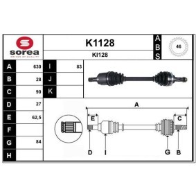 Antriebswelle K1128 von SNRA günstig für 192,95 € online kaufen