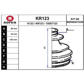 Faltenbalgsatz, Antriebswelle KR123 von EAI günstig für 11,58 € online kaufen