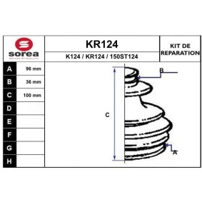 Faltenbalgsatz, Antriebswelle KR124 von EAI günstig für 12,64 € online kaufen