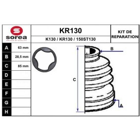 Faltenbalgsatz, Antriebswelle KR130 von EAI günstig für 14,88 € online kaufen