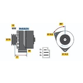 Köp Generator av BOSCH 0 986 032 800 till det låga priset 4162,46 kr