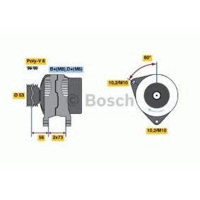 Lichtmaschine 0 986 040 380 von BOSCH günstig für 197,12 € online kaufen