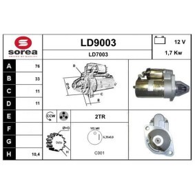 Anlasser LD9003 von SNRA günstig für 144,32 € online kaufen