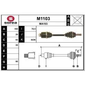 Compre Veio de transmissão de SNRA online para 626 II (GC) a preços moderados