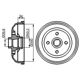 Bremstrommel für OPEL von BOSCH