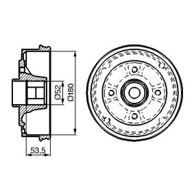 Bremstrommel 0 986 477 112 von BOSCH günstig für 145,65 € online kaufen