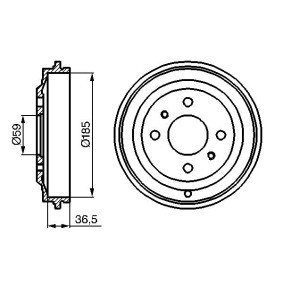 Bremstrommel für FIAT von BOSCH