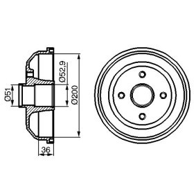 Bremstrommel für OPEL von BOSCH