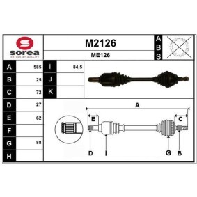 Antriebswelle M2126 von SNRA günstig für 243,72 € online kaufen