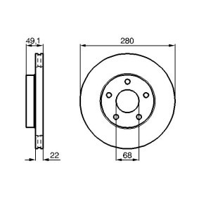 Compre Discos de travão de BOSCH online para SKYLINE Coupé (R32) a preços moderados