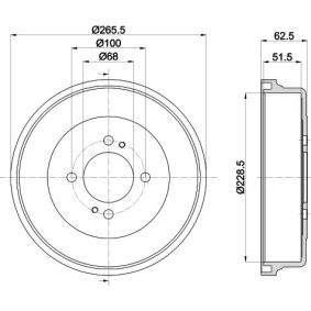 Bremstrommel MBD271 von MINTEX günstig für 87,54 € online kaufen