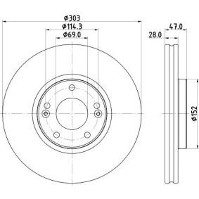 Bremsscheibe für KIA von MINTEX