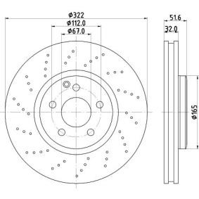 Bremsscheibe für MERCEDES-BENZ von MINTEX