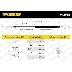 Köp Gasfjäder till baklucka av MONROE ML6062 till det låga priset 302,33 kr