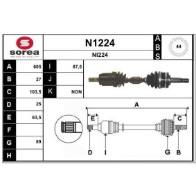Antriebswelle N1224 von SNRA günstig für 200,65 € online kaufen
